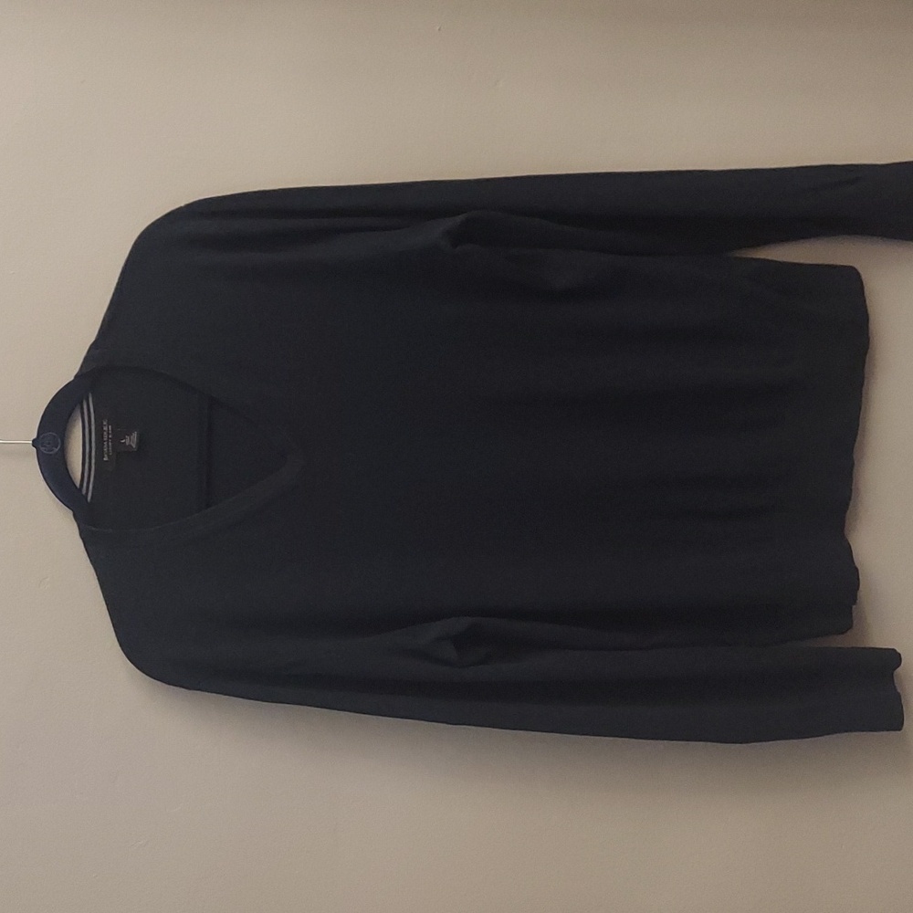 BANANA REPUBLIC LUXURY BLEND Navy  V Neck Long Sleeve Silk/Cashmere Sweater - Picture 2 of 9
